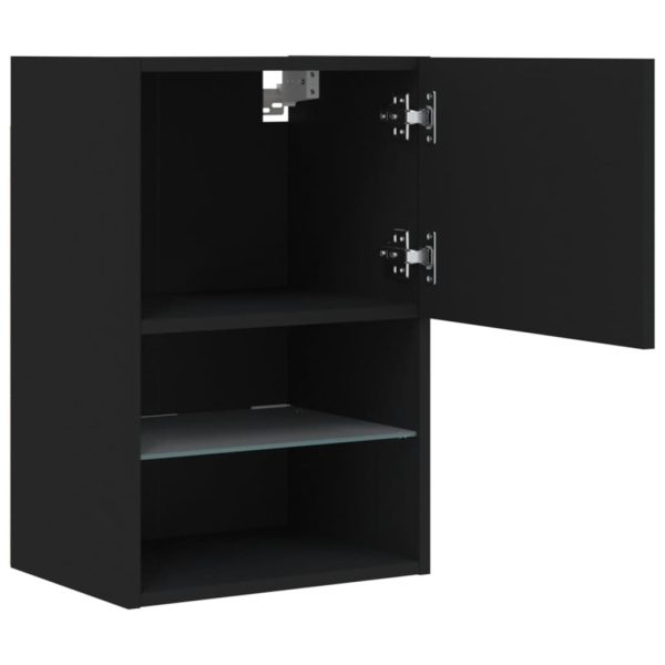 Móvel de TV com luzes LED 40,5x30x60 cm preto - Image 8