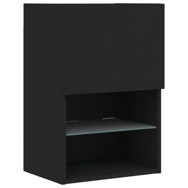Móveis de TV com luzes LED 2 pcs 40,5x30x60 cm preto - Image 7