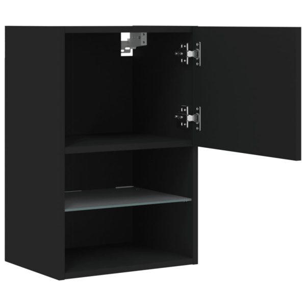 Móveis de TV com luzes LED 2 pcs 40,5x30x60 cm preto - Image 8