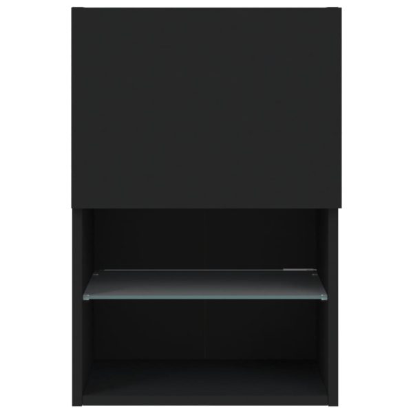 Móveis de TV com luzes LED 2 pcs 40,5x30x60 cm preto - Image 9