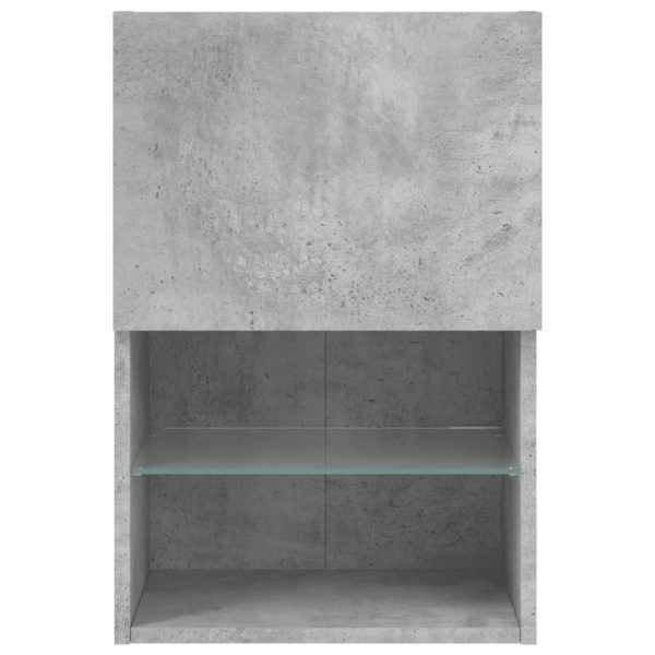 Móvel de TV com luzes LED 40,5x30x60 cm cinzento cimento - Image 9
