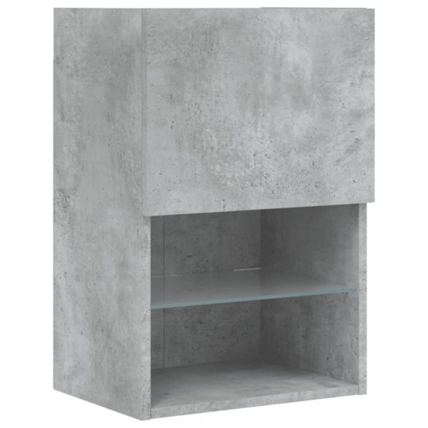 Móveis de TV com luzes LED 2 pcs 40,5x30x60 cm cinzento cimento - Image 7