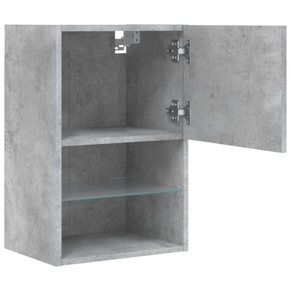 Móveis de TV com luzes LED 2 pcs 40,5x30x60 cm cinzento cimento - Image 8