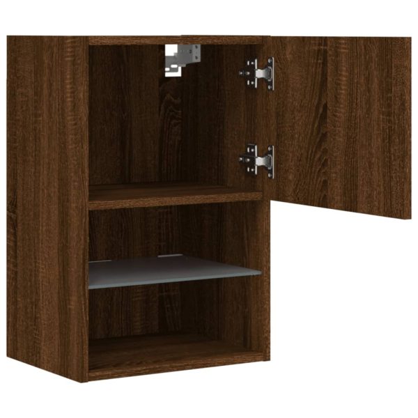 Móveis de TV c/ luzes LED 2 pcs 40,5x30x60 cm carvalho castanho - Image 8