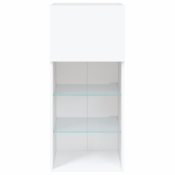 Móvel de TV com luzes LED 40,5x30x90 cm branco - Image 9