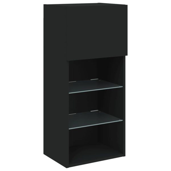 Móvel de TV com luzes LED 40,5x30x90 cm preto - Image 7