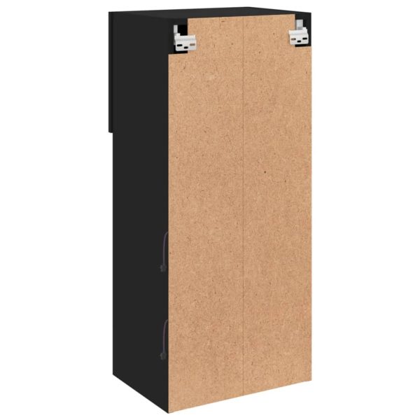 Móveis de TV com luzes LED 2 pcs 40,5x30x90 cm preto - Image 11
