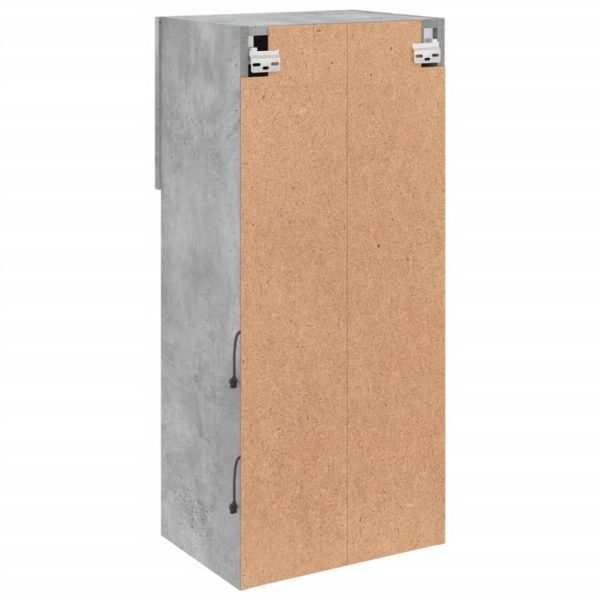 Móveis de TV com luzes LED 2 pcs 40,5x30x90 cm cinzento cimento - Image 11
