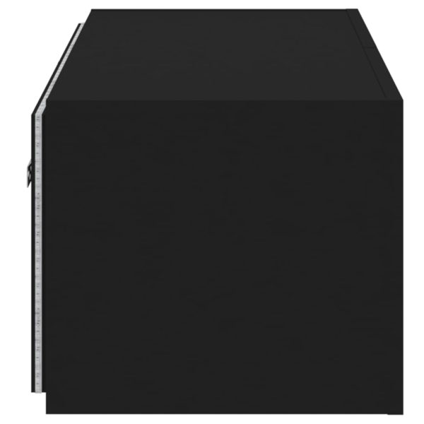 Móvel de parede para TV com luzes LED 80x35x31 cm preto - Image 10