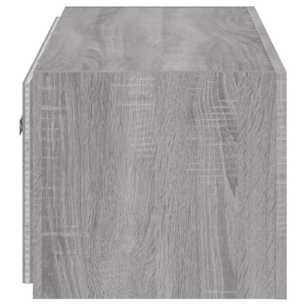 Móvel de parede p/ TV c/ luzes LED 80x35x31 cm cinzento sonoma - Image 10