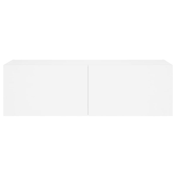 Móvel de parede para TV com luzes LED 100x35x31 cm branco - Image 10