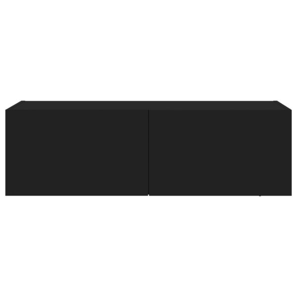 Móvel de parede para TV com luzes LED 100x35x31 cm preto - Image 10