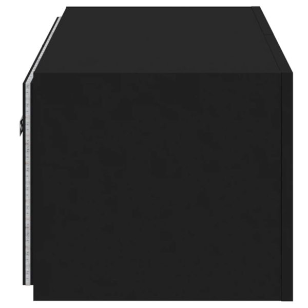 Móvel de parede para TV com luzes LED 100x35x31 cm preto - Image 11