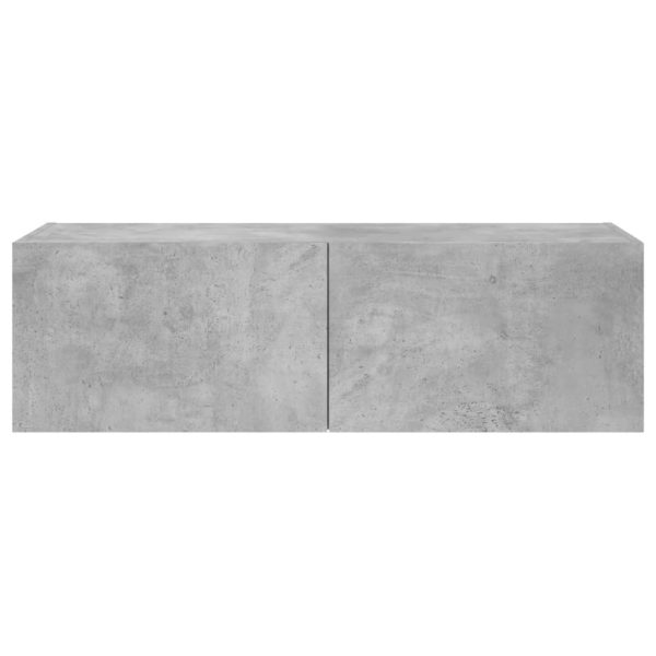 Móvel de parede p/ TV c/ luzes LED 100x35x31 cm cinza cimento - Image 10