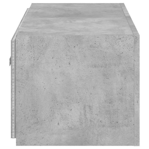 Móvel de parede p/ TV c/ luzes LED 100x35x31 cm cinza cimento - Image 11