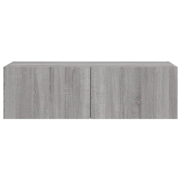 Móvel de parede p/ TV c/ luzes LED 100x35x31 cm cinzento sonoma - Image 10