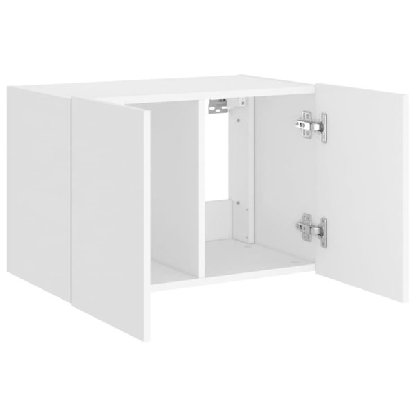Móvel de parede para TV com luzes LED 60x35x41 cm branco - Image 8