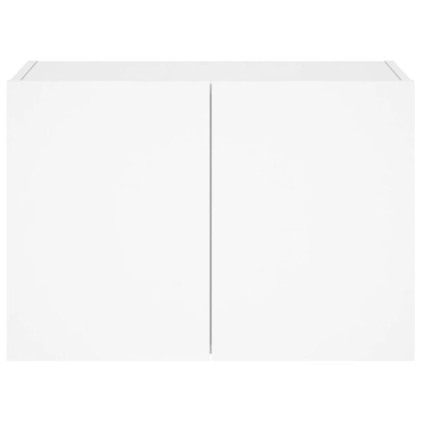 Móvel de parede para TV com luzes LED 60x35x41 cm branco - Image 9