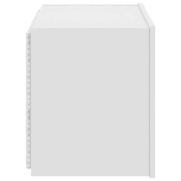 Móvel de parede para TV com luzes LED 60x35x41 cm branco - Image 10