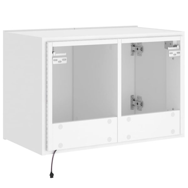 Móvel de parede para TV com luzes LED 60x35x41 cm branco - Image 11