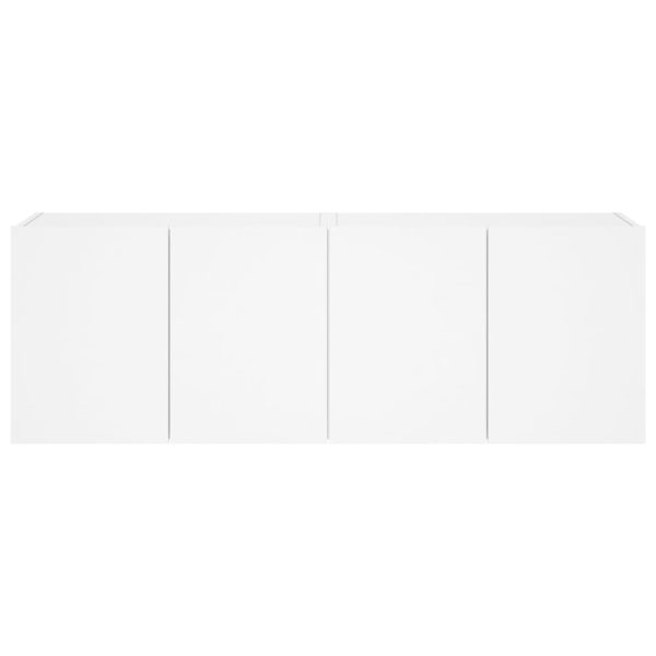 Móveis de parede p/ TV com luzes LED 2 pcs 60x35x41 cm branco - Image 9