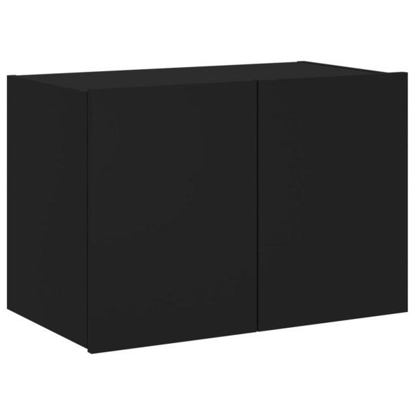 Móvel de parede para TV com luzes LED 60x35x41 cm preto - Image 3