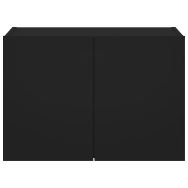Móvel de parede para TV com luzes LED 60x35x41 cm preto - Image 9