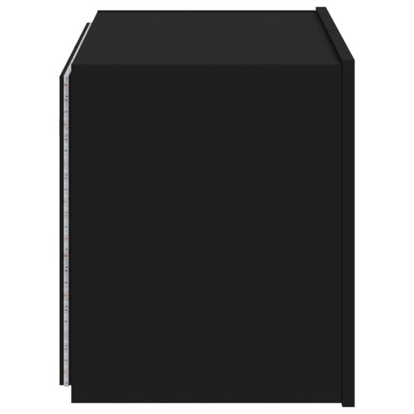 Móvel de parede para TV com luzes LED 60x35x41 cm preto - Image 10