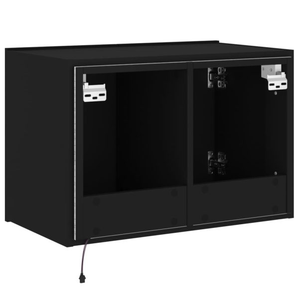 Móvel de parede para TV com luzes LED 60x35x41 cm preto - Image 11