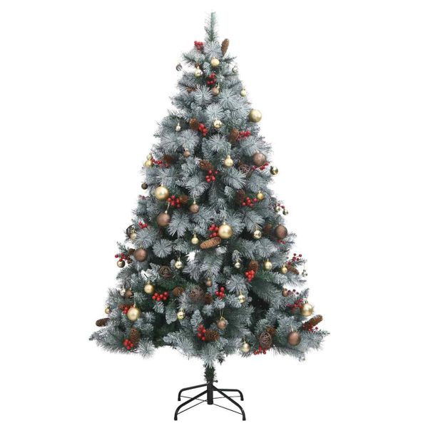 Árvore Natal artificial articulada c/ 300 luzes LED+bolas 180cm - Image 4