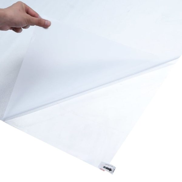 Película janela estática 45x1000cm PVC cinza transparente fosco - Image 6