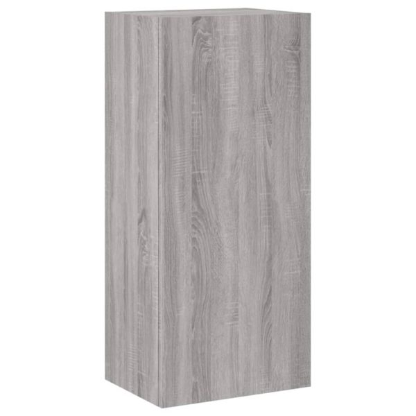4 pcs móveis de parede p/ TV derivados de madeira cinza sonoma - Image 7