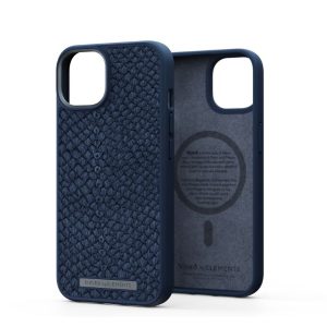 FUNDA MAGSAFE IPHONE 14 PIEL DE SALMON AZUL PETROLEO NJORD