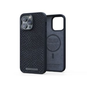 FUNDA MAGSAFE IPHONE 14 PRO MAX PIEL DE SALMON NEGRO NJORD