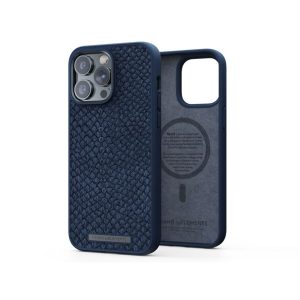 FUNDA MAGSAFE IPHONE 14 PRO MAX PIEL DE SALMON AZUL PETROLEO NJORD