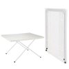 HI Mesa de campismo ajustável e dobrável 80x60x51/61 cm branco - Image 2