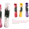 FLOR ROSA DE PÉTALOS DE ROSA EN CAJA DE REGALO