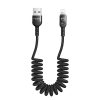 CABLE MCDODO USB A LIGHTNING ESPIRAL 1.8M 2A SOPORTA CARGA RAPIDA - NEGRO