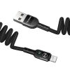CABLE MCDODO USB A LIGHTNING ESPIRAL 1.8M 2A SOPORTA CARGA RAPIDA - NEGRO - Image 2