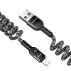 CABLE MCDODO USB A LIGHTNING ESPIRAL 1.8M 2A SOPORTA CARGA RAPIDA - GRIS - Image 2