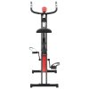 Bicicleta X estática magnética c/ medição pulso preto vermelho - Image 4