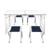 Conjunto dobrável de campismo, mesa e 4 bancos, altura ajustável - Image 2