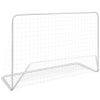 Balizas de futebol com redes 2 pcs aço 182x61x122 cm aço branco - Image 2