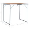 Mesa de campismo dobrável com estrutura metal 80x60 cm - Image 8