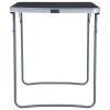 Mesa de campismo dobrável com estrutura metal 80x60 cm cinzento - Image 3