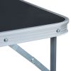 Mesa de campismo dobrável com estrutura metal 80x60 cm cinzento - Image 6