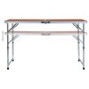 Mesa de campismo dobrável 120x60 cm alumínio - Image 2