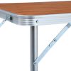 Mesa de campismo dobrável 120x60 cm alumínio - Image 7