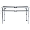 Mesa de campismo dobrável 120x60 cm alumínio cinzento - Image 2