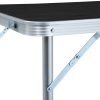 Mesa de campismo dobrável 120x60 cm alumínio cinzento - Image 7